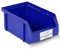 HMH Stapelboxen der Größe S 161x105x75mm für dein Kleinteilelager Sichtlagerkästen in 5 Farben Zubehör wie Deckel Trennsteg Etikett Wandschiene Sortierkisten (Blau, 36 Stück)