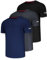 3er Pack Sport Tshirts Herren Funktionsshirt Sportshirt Fitness Laufshirt T Shirt Herren Set Schnelltrocknend Atmungsaktiv Trainingsshirt Herren Laufshirt Kurzarm-Black/Grey/Navy-3XL