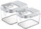 Toolzia 2Pcs Rice Dispenser 7.5+15kg, Airtight Rice Flour Cereal Storage Container Cereal Storage Bin For Kitchen