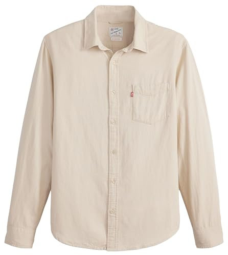 Levi's Men's Sunset 1-Pocket Standard Shirt, Porridge, M