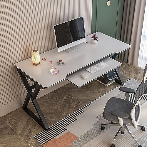 DSeenLeap Computer-Schreibtisch, Kleiner Schreibtisch für den Haushalt, für Studenten, Gaming-Schreibtisch mit Tastaturhalter/Soundhalter für Zuhause (Grizzle, 80 x 50 x 75 cm)