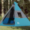 Tino Tech Tipi-Campingzelt 7 Personen Outdoor Tent 350x350x280 cm Gruppenzelt Familienzelt Große Wurfzelt Festivalzelt Wurfzelte für Familie Trekkingzelt Polyester&PE Blau