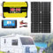 moupeaktain Kit De Panneau Solaire 400W 12V, Affichage LED, avec Onduleur/Panneau Solaire / 30A Contrôleur pour RV, Camping-Car, Caravane Et Autres Applications Hors Réseau,Yellow