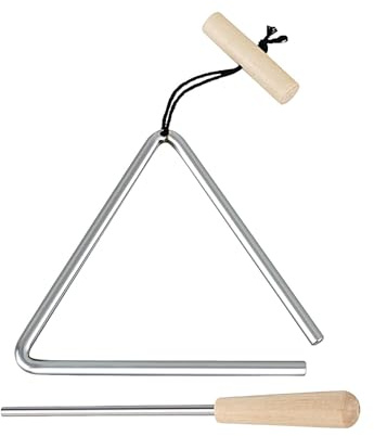 Triangle Percussion Instrument - Hand Steel Triangle Percussion Instrument - Steel Triangle Instrument Excellent And Vibrant Sound Quality, With Very Crisp And Long Sound