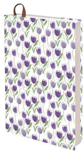 craspire A5 Buchhüllen In Tulpenform Für Lehrbücher Taschenbücher Zeitungsdrucke Hardcover Hüllen 12.4x8.8Zoll Große Bücher Mit Etikettenband Lehrbuchumschläge Waschbar Hardcover Klassenzimmer
