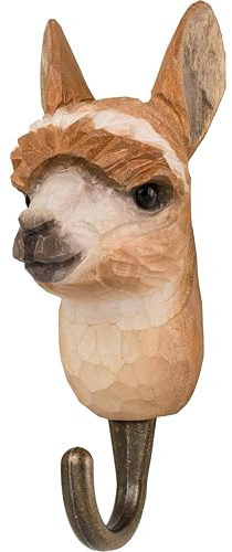 WILDLIFEGARDEN WG4488 Haken Alpaka - Handgeschnitzter haken aus Holz und Metall