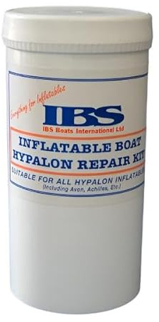 Inflatable Hypalon Boat Dinghy Canoe Rib Patch Glue Repair Kit (Black)