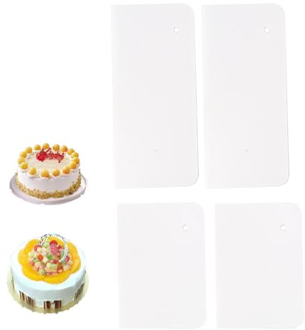 4 Pcs Cake Scraper Buttercream Smoother, Cake Smoother for Buttercream, Cake Tools, Icing Scraper for Cake Cream Baking Decorating