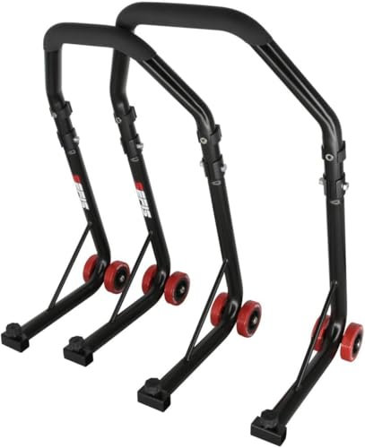 SEFIS D18 Motorradständer Set für Honda CMX 500/1100 Rebel Vorder- und Hinterrad Motorradheber Motorrad montageständer hinten Motorrad ständer Set Motorrad aufbocken (Schwarz)