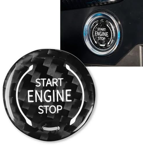 MTJBYDJH Für Cadillac XT4 XT6 CT5, für Chevrolet Corvette C8, für GMC Sierra Yukon XL, dekorativer Aufkleber für die Start-Stopp-Taste des Automotors