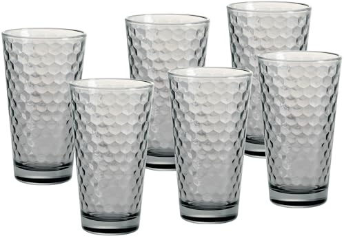 Ritzenhoff & Breker Longdrinkgläser-Set Favo, 6-teilig, Grau