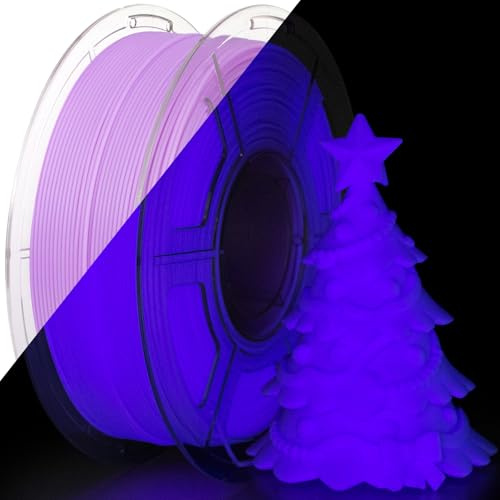 iSANMATE PLA Glow in the Dark Filament, PLA Leuchtet Filament Violett für 3D Drucker, Maßgenauigkeit +/- 0,03 mm, 1KG/Spule