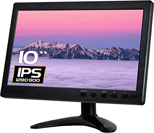 WHOLEV 10.1 Pollici Monitor IPS Colori LCD HD 1280 * 800 Con AV/VGA/HDMI/BNC/USB Ingresso Auricolare Per Sicurezza Domestica CCTV Telecamera IP PC Di visualizzazione Altoparlante incorporato, By