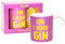 Yasirona Gym I Heard Gin Large Coffee Tea Mug Purple Fine China Gift Box Microwave Safe