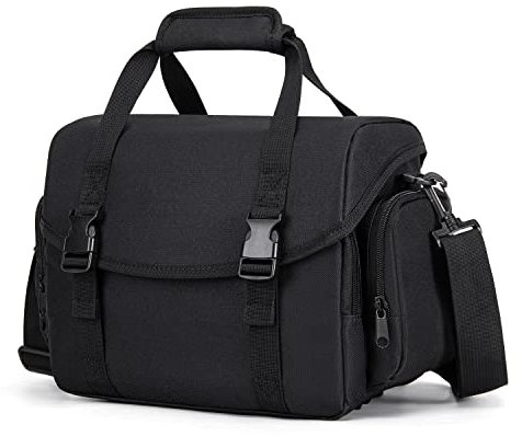 XSY Herren Kameratasche Fototasche Damen DSLR Schultertasche Unisex Messenger Sling Umhängetasche für Canon Nikon Sony Spiegelreflexkameras D13 - Schwarz