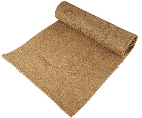 POPETPOP Reptilien-Teppich aus natürlicher Kokosfaser, Terrariumeinlage für Eidechsen, Schlangen, Schildkröten, Kaninchen – Reptilien-Bettdecke, Bartagamen-Zubehör (100 x 40 cm)