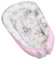 Pink Babynest Babynestchen für Baby Kuschelnest 2-seitig Babykokon für Säuglinge und Neugeborene Babynestchen 100% Baumwolle Babykissen 55 x 90 cm - Rosa/Elefant
