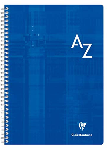 Clairefontaine 8148C - Packung mit 5 Registerbücher DIN A4 21x29,7 cm, 90 Blatt, französische Lineatur, 90g, Spiralbindung, farbig sortiert, 1 Pack