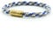 Paper- Atlantis No. 513 Bracelet 5 mm Sailing Rope in White / Blue / Grey / Beige with Magnetic Clasp in Gold White / Blue / Grey / Beige