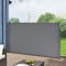 pro.tec Toldo Lateral Retráctil Mulhacén Pantalla de Privacidad Exterior Extensible contra Viento y Sol para Jardín Patio Balcón Acero 180 x 300 cm - Gris Medio