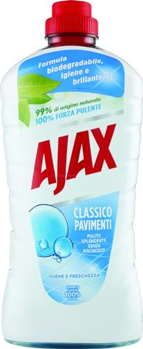 Ajax Detergente para suelos clásico, frescor y limpieza, fórmula biodegradable al 93%, 950 ml