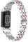 Mtozon Bling Bands Kompatibel mit Fitbit Charge 6/Charge 5, Metallarmband Luxuriöses Strass Ersatzarmband für Damen, Silber mit Roségold
