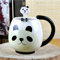 Arawat Tazza divertente Tazza di caffè Panda Tazza carina Tazza di tè in ceramica con cucchiaio e sottobicchiere 420 ml Tazza di caffè grande Tazza divertente Tazza carina Espresso