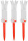 Alvinlite 3 Stück Golf Tee Kunststoff Driver - 85mm Premium Golftees Golf Zubehör, Faltbare Training Golf Tee, Unzerbrechliche, 3,3zoll, Rote