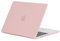 EooCoo Custodia Compatibile con MacBook Air 13 M2 M3 M4 A2681 A3113 A3240 2025 2024 2022 Rilasciato con Touch ID, Mac 13.6 Pollici Cover Rigide Plastica Protezione - Rosa Opaco