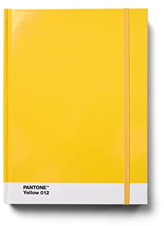 Copenhagen Design PANTONE Notizbuch L, unliniert, 96 Seiten, inkl. Gummiband-Verschluss und Lesezeichen, Yellow 012