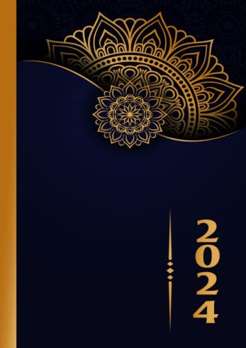 2024: Kalender 2024 Buchkalender 1 Tag 1 Seite I Kalenderbuch 2024 12 Monate Von Januar Bis Dezember I Jahresplaner | Din A4