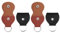 Gitarren Plektrum Schlüsselanhänger,4 Stücke Gitarren Picks Halter,Leder Gitarren Plektrenhalter,Gitarren Plektrum Halter Etui,Etui für Gitarrenspieler,Paddel Clip aus PU-Leder, (Schwarz,Kaffeefarbe）