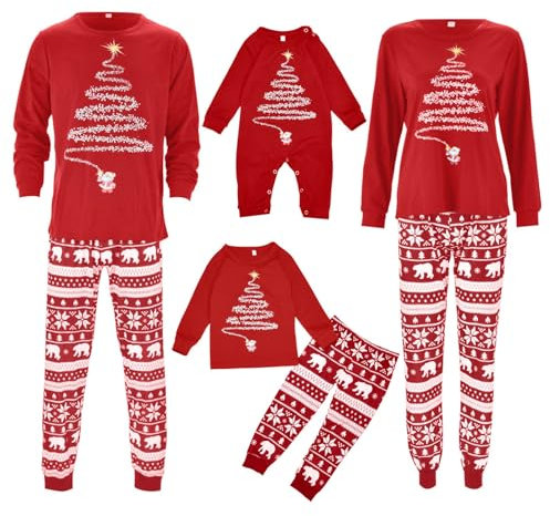 POIUIYQA Pigiama Natale Famiglia Pile Pigiama Natale Mamma Natale Uomo Pigiami Natalizi Per Coppia Pigiama Donna Pigiami Famiglia Natale E Figlia Pigiama Donna Natale Invernale Pigiama Infante
