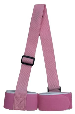yuwqqoajv Verstellbare Stock Schulter Handträger Lasche, zuverlässige Unterstützung für Skier, leicht zu tragende Snowboard Bindungsgurte aus Nylon , Rosa