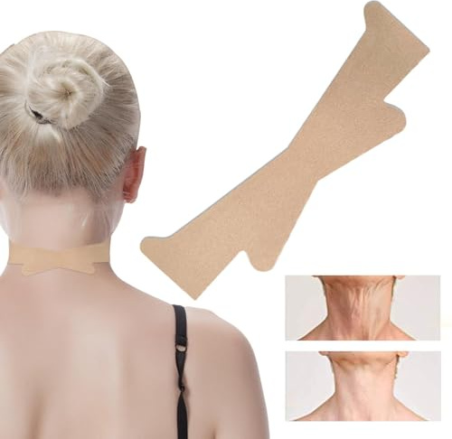 Autocollant De Rides De Cou - Ruban De Face Soulève, Ruban Adhésif De Cou Le Soulèvement Invisible | 5pcs Adhésif Adhésif Ruban Adhésif Pour Le Cou, Ruban De Lifting Du Visage Imperméable Invisible Po