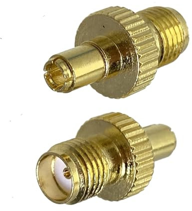 2 Stück Steckeradapter SMA-Buchse auf TS9-Stecker RF-Koaxialkonverter Gerade 50-Ohm-Drahtklemme