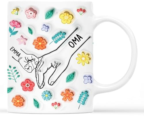 Geschenke Mall Tasse Personalisiert - Oma Und Enkel - mama oma tasse, tasse omi, muttertagsgeschenke tasse, tasse mama (Modell #4)