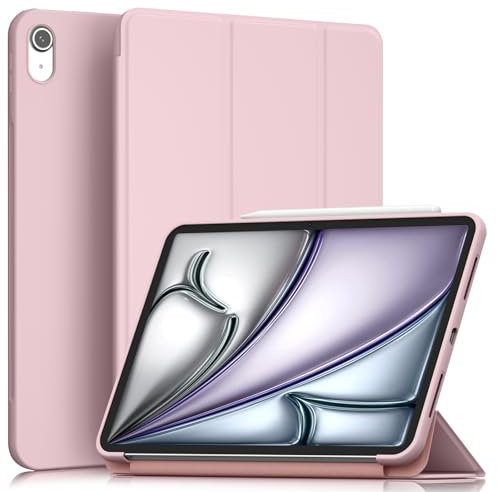 Funda de PU para iPad Air 11 pulgadas caso 7e/6ª generación (M3/M2) 2025/2024, para iPad Air 5th/4th 2022/2020,[Auto Sleep/Wake],Soporte delgado cubierta protectora de la carcasa trasera dura para