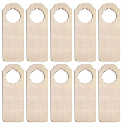 Pqahffowr 20PC Unfinished Wood Door Knob Hanger Door Knob Signs for Painting DIY Craft Home Office Hotel Decoration Business Use F