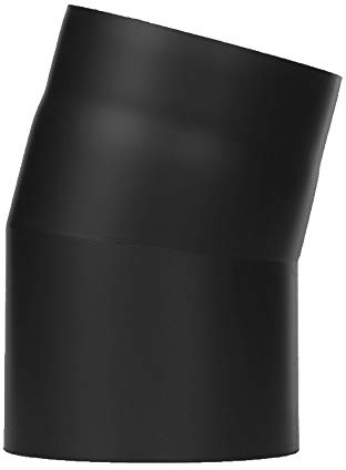 Jeremias Rauchrohr Ofenrohr | Winkel 15° | schwarz | Ø 150 mm