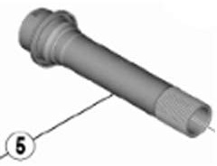 Shimano WH-R Hohlachsen, Silver, One Size