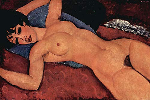 1art1 Amedeo Modigliani XXL Poster Liegender Akt, 1917 Plakat | Bild 120x80 cm