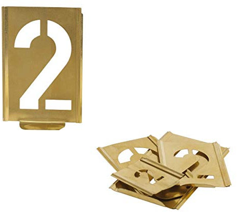 KUKKO Profi-Signierschablonen-Satz mit Steckmechanismus Zahlen (20 mm)