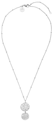 Purelei® Malihini Coin Kette Damen (Silber) – Halskette Damen aus langlebigem Edelstahl – Wasserfeste Kette mit Anhänger – 40-45 cm Länge verstellbar – Halskette für deinen individuellen Look
