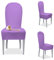 Banzaii – Coprisedia Antimacchia con Schienale Tondo – Vestisedia Seduta e Schienale Tondo per sedie da cucina, sala da pranzo, cerimonia, ristoranti - 4 Pezzi Lilla Made in Italy