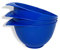 WePrep Mixing Bowl with spout and Handle | Dark Blue | Set of 3 | Beautifully Bright Coloured Bowl Set | Compact, Stackable & Ergonomically Designed | Proudly Made in The UK
