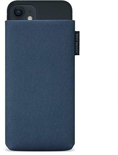 Adore June Handytasche Classic Recycled Blau kompatibel mit iPhone 13 mini/iPhone 12 mini, Moderne Nachhaltige R-PES Stoffe, Made in Europe