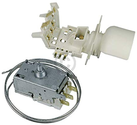 Termostato per frigorifero Ranco K59L2139 con adattatore lampada di ricambio per Whirlpool Bauknecht 48400008690 Atea A13-0615 / A13-0643