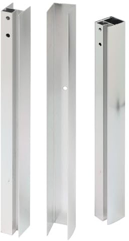 lombardiangelo Box Doccia BRIXO in Alluminio Trasparente, Vetro Chiaro, 185 cm