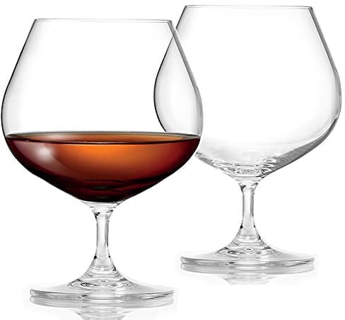 FLOW Barware Lot de 2 verres à cognac en cristal sans plomb | Grand verre à cognac 700 ml | Lot de 2 Verres à Brandy 700 ml Cadeau pour Brandy, Cognac, Baileys, Liqueur, Spiritueux.